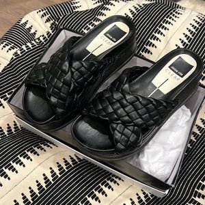 Black dolce vita platform sandals